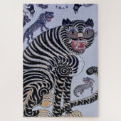 3匹の子連れの韓国のタイガー・ミンファ ジグソーパズル (縦)