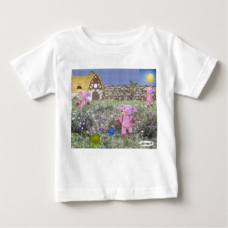 3匹の小さいブタの乳児のワイシャツ ベビーTシャツ
