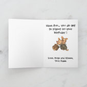 3匹の小さいブタの夢みる人のバースデー・カード カード (内部)