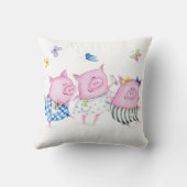 3匹の小さいブタの枕 クッション (裏面)