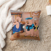 3匹の小さいブタの童謡のアメリカ人のMoJoの丸薬 クッション (ブランケット)