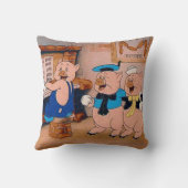 3匹の小さいブタの童謡のアメリカ人のMoJoの丸薬 クッション (裏面)