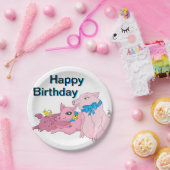3匹の小さいブタの誕生日 ペーパープレート (パーティー)