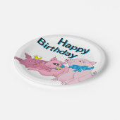 3匹の小さいブタの誕生日 ペーパープレート (アングル)