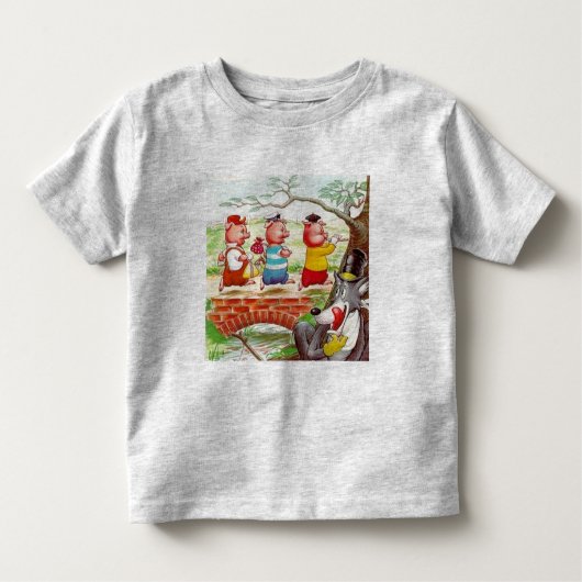 3匹の小さいブタ トドラーTシャツ (正面)