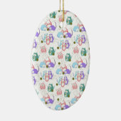 3匹の小さい子ネコの編むこと! セラミックオーナメント (右)