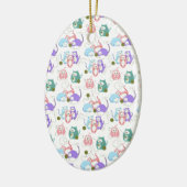 3匹の小さい子ネコの編むこと! セラミックオーナメント (左)