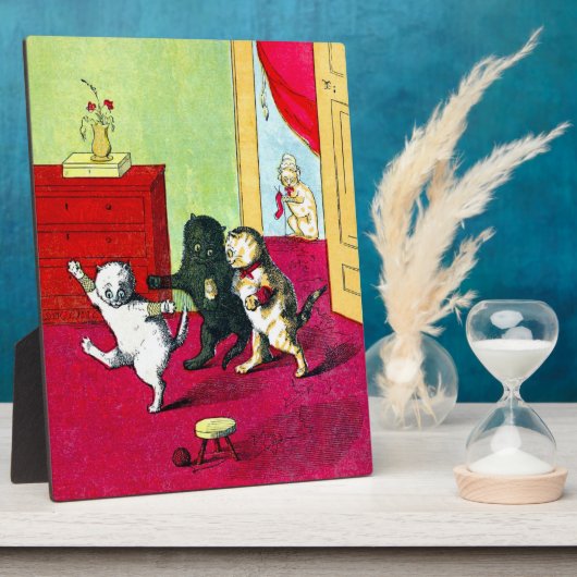 3匹の小さい子ネコ フォトプラーク (側面)