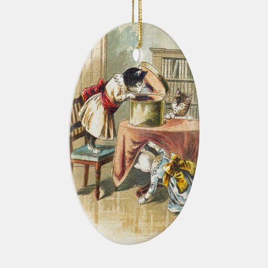 3匹の小さい子ネコ: ミトンを捜すこと セラミックオーナメント (右)