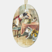 3匹の小さい子ネコ: ミトンを捜すこと セラミックオーナメント (左)