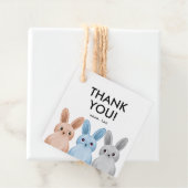 3匹の小さなうさぎが感謝しています フェイバータグ (インサイチュ)