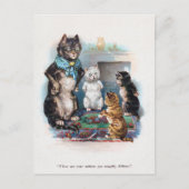 3匹の小さな子猫と母のルイス・ワイン ポストカード (正面)