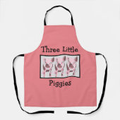 3匹の小さな豚のキッおもしろいチン エプロン (正面)