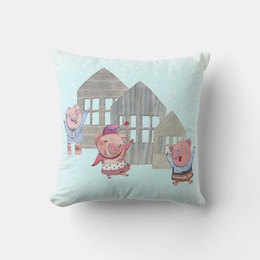 3匹の小さな豚 クッション (正面)