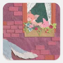 3匹の小さな豚 スクエアシール