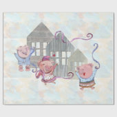 3匹の小さな豚 ラッピングペーパー (フラット)