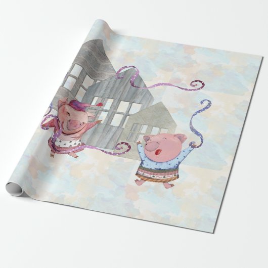3匹の小さな豚 ラッピングペーパー (アンロールド)