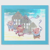 3匹の小さな豚 ラッピングペーパー (フラット)