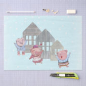 3匹の小さな豚 薄葉紙 (クラフト)