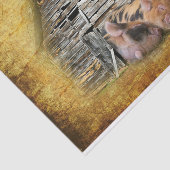 3匹の小豚が家の納屋素朴で雪を降らす 薄葉紙 (詳細)