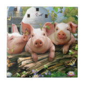 3匹の小豚 タイル (正面)