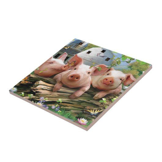 3匹の小豚 タイル (側面)