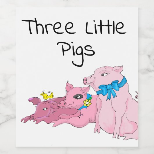 3匹の小豚 ワインラベル (シングルラベル)