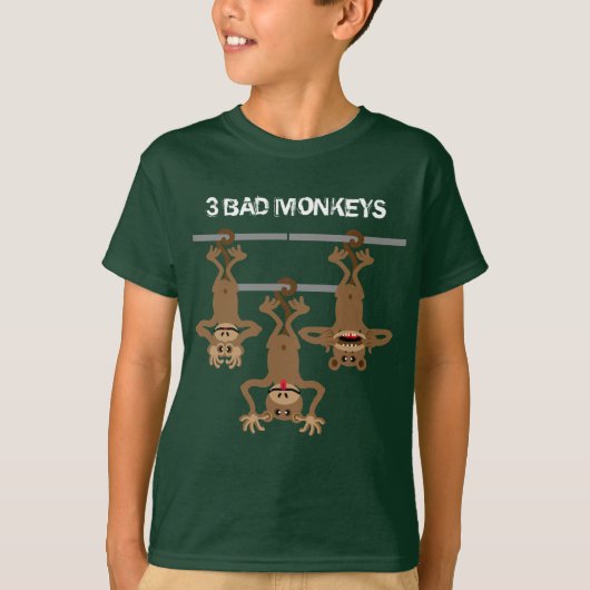 3匹の悪いサル Tシャツ (正面)
