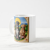3匹の犬のマグカップ  コーヒーマグカップ (正面左)