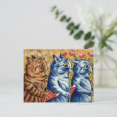 3匹の猫が歌っている。ガウアッシュ・バイ・ルイ・ワイン, 1925 ポストカード (スタンド正面)