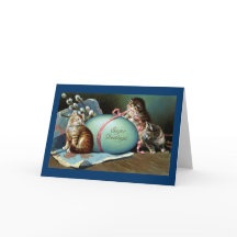 3匹の猫とビッグ・ブルー・イースターの卵