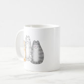3匹の猫のマグ コーヒーマグカップ (正面左)