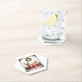 3匹の猫の面白いクリスマス猫のダサいXmasスウェットTシャツ ペーパーコースター (インサイチュ)