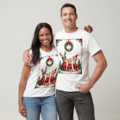 3匹の猫の面白いクリスマス猫のダサいXmasスウェットTシャツ メンズ Tシャツ (ユニセックス)