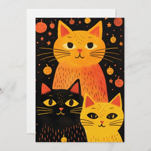 3匹の猫 (正面/裏面)