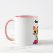 3匹の猫「ハッピーマザーズ・デイ」 マグカップ (左)