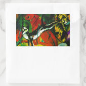 3匹の猫 長方形シール (バッグ)