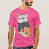 3匹の猫 Tシャツ (正面)
