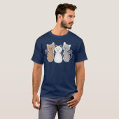 3匹の猫 Tシャツ (正面フル)