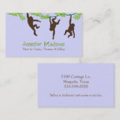 3匹の猿のかわいくカスタムなお母さんカード コーリングカード (正面/裏面)