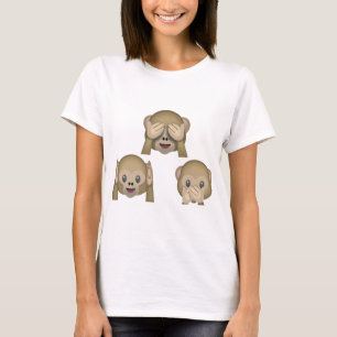 3匹の猿のEmojiのTシャツ Tシャツ
