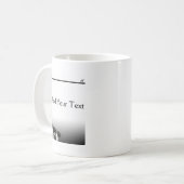 3匹の白黒フレンチ・ブルドッグ コーヒーマグカップ (正面左)