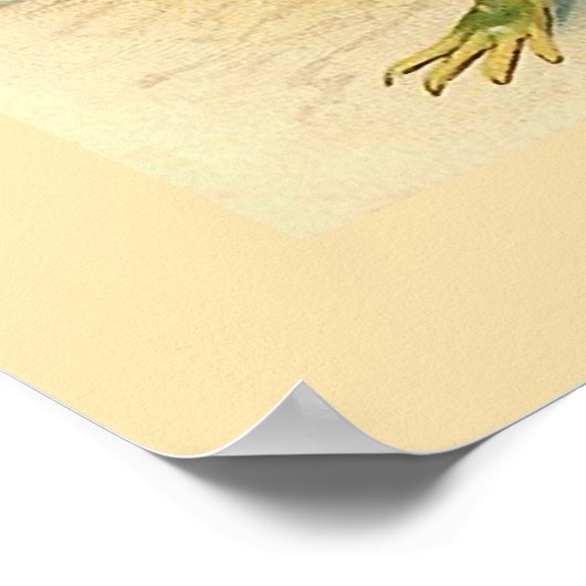 「3匹の社交的なカエル」 ポスター (角)