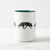 3匹の種族のジャーマン・シェパード ツートーンマグカップ (中央)