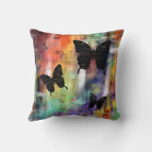 3匹の自由な蝶 クッション (裏面)