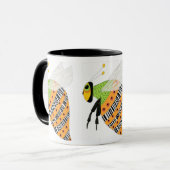 3匹の蜂のバーコードの蜂 マグカップ (正面左)