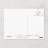 3匹の蜂、3つの花、2つの手紙-猫の郵便はがき ポストカード (裏面)