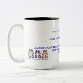 3匹の賢いカエルのマグ ツートーンマグカップ (左)