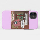 3匹の賢いソーシャルメディアブタ iPhone 5/5S カバー (裏面(横))