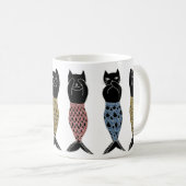 3匹の賢い人魚猫 コーヒーマグカップ (正面右)